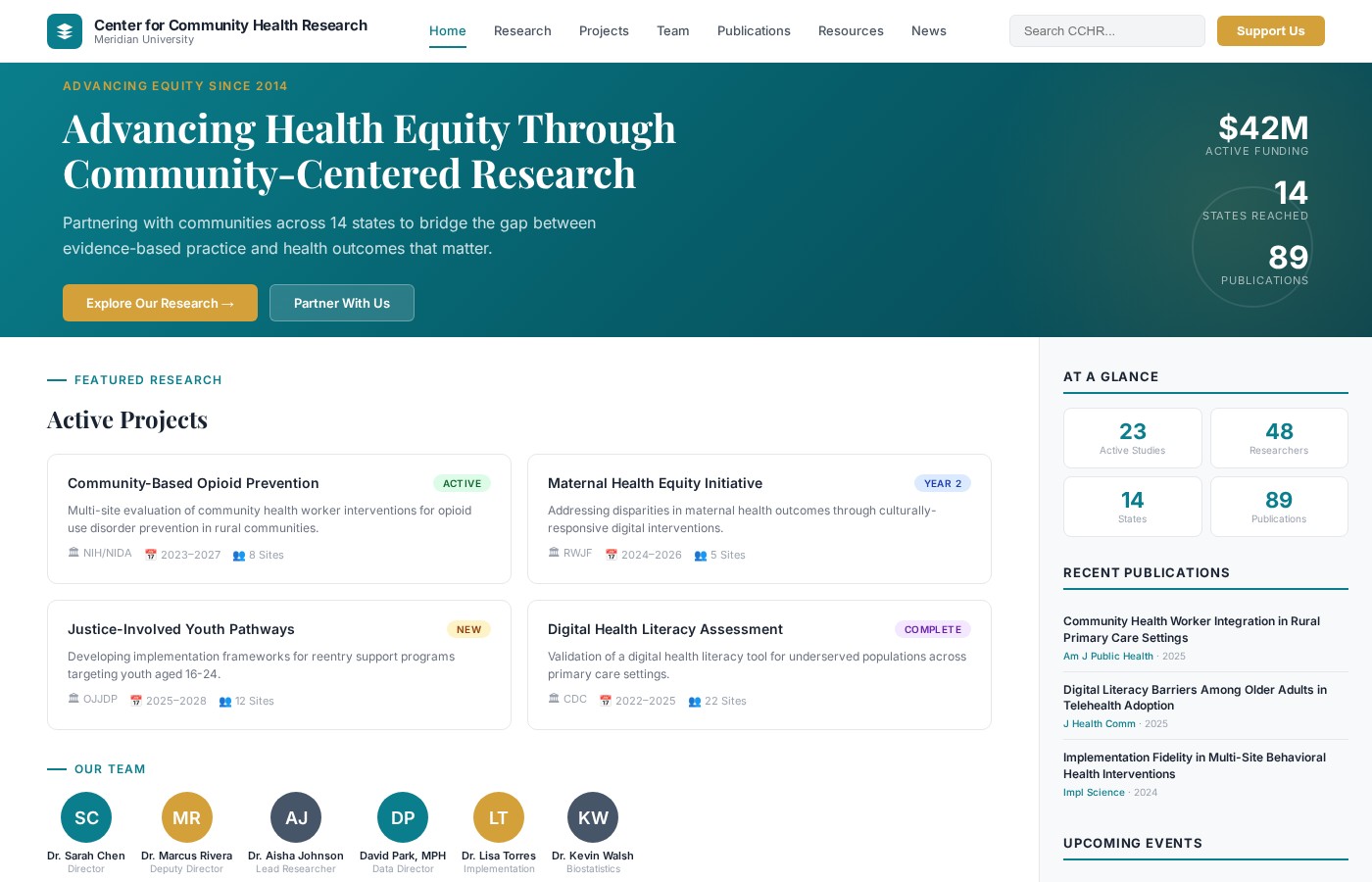 Website mockup